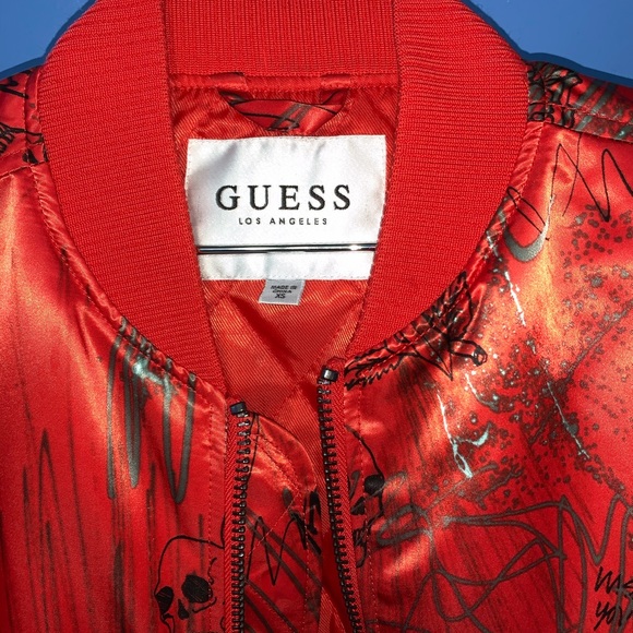 Guess Red Bomber Jacket - Picture 2 of 4
